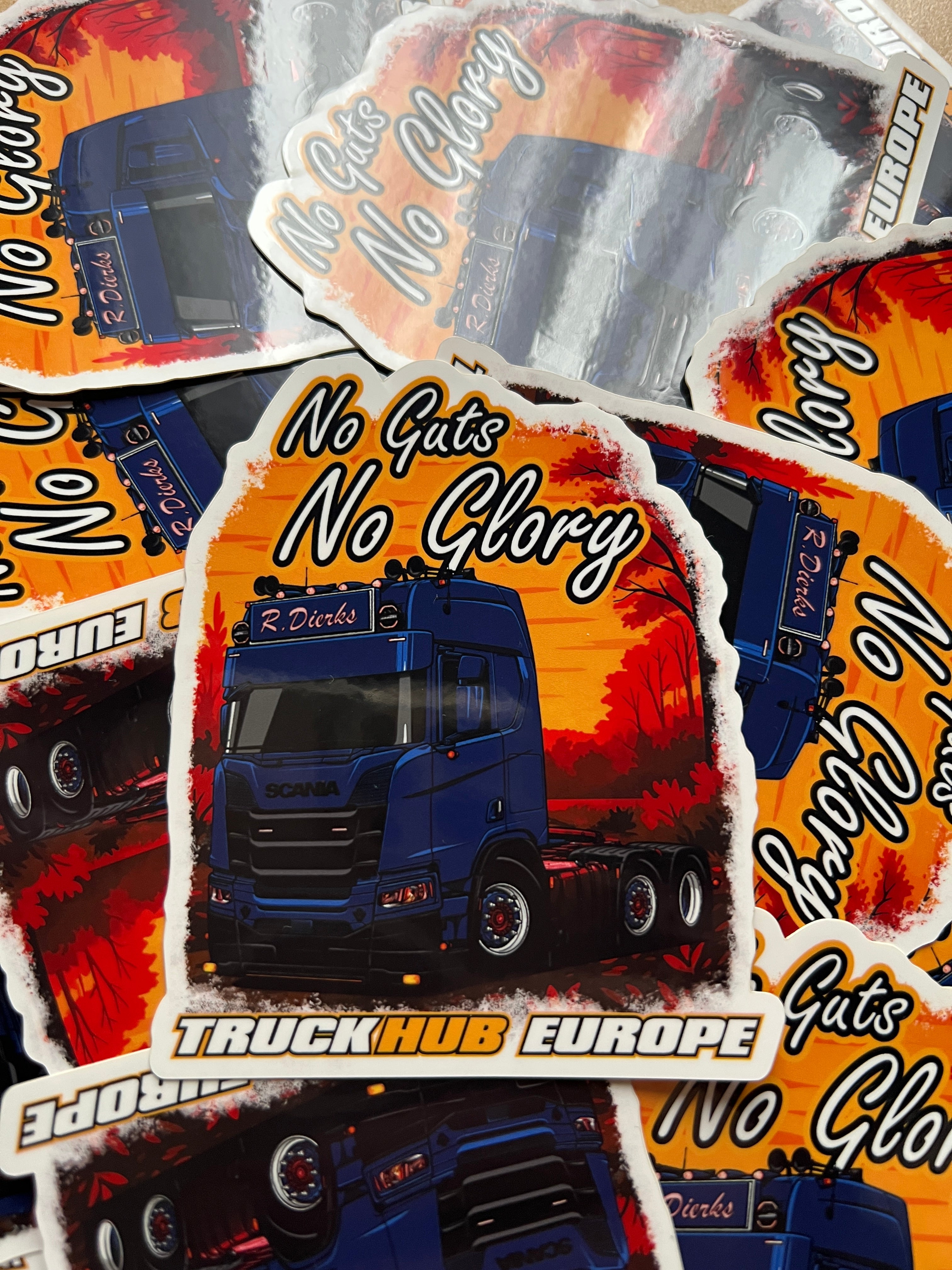 TruckHub Europe Sticker – limitierter Aufkleber im R. Dierks Design, exklusiv in der Collector’s Box